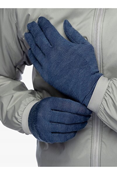 Salewa Mănuși de lână Cristallo Liner - crevasse denim închis XXL