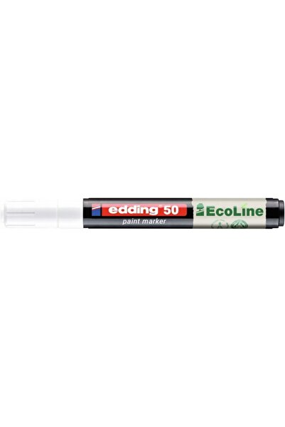 Edding Marker pe bază de ulei ALB EcoLine 2-3mm sticlă metal plastic lemn cau...