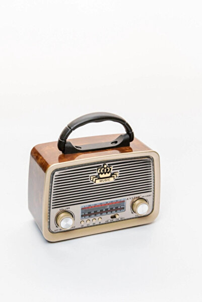 Genel Markalar Bluetooth özellikli şarjlı ledli retro ahşap radyo mp3 çalar çok renkli 2 yıl garantili
