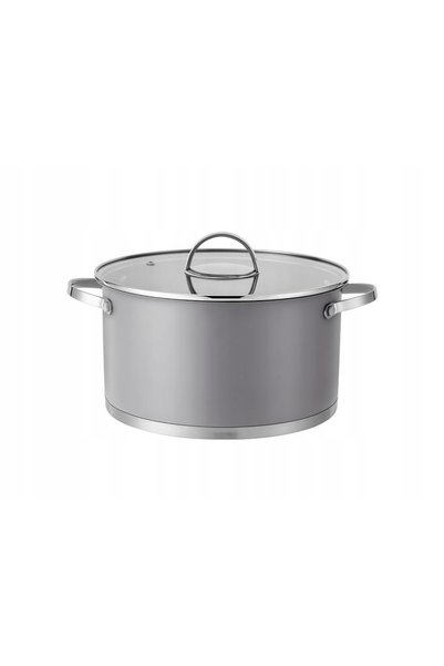 NO BRAND Florina Pepe 18cm 2.3L Oală din oțel inoxidabil cu capac, pentru ind...