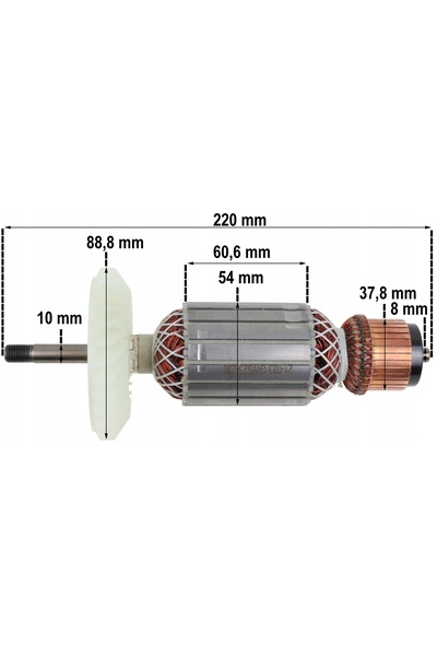 NO BRAND Rotor PENTRU polizor BOSCH GWS 23-230 GWS 24-230, perii, rulmenți