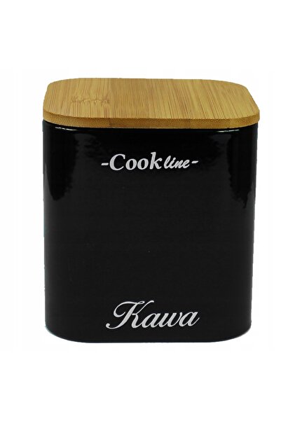 NO BRAND Chlebak + RAFANO set de recipiente negre (pâine, zahăr, ceai, cafea)
