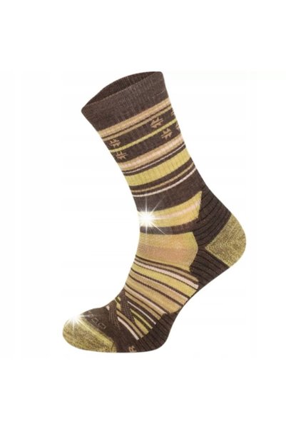 NO BRAND Șosete outdoor ClimaComfort 55% MERINO termoactive, maro, 43-46