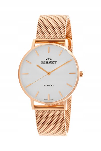 BİSSET Ceas elegant de damă BRIENZ CLASSIC, cu brățară tip plasă, cristal de ...