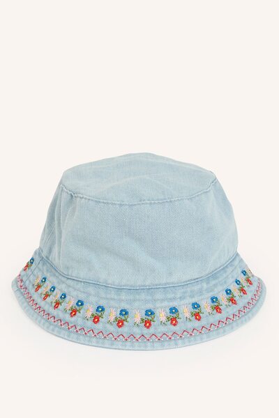 DeFacto Women's Embroidered Jean Fisherman Hat I3783Ax26Sm