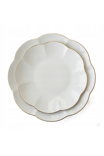 NO BRAND LUBIANA NAOMI SET FARFURII DE SĂRĂDIMĂ CU DUNGĂ AURIE 6/18 EL