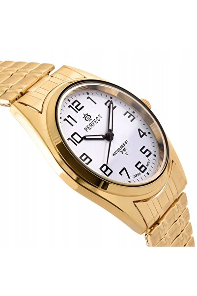 PERFECT Ceas bărbătesc X018-12 - Eleganță aurie cu mecanism de precizie