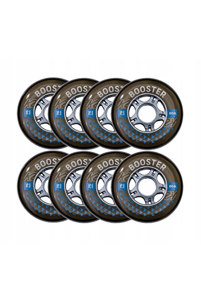 K2 Roți de skate BOOSTER 76mm, duritate 80A, rulmenți ILQ5, set 8 bucăți