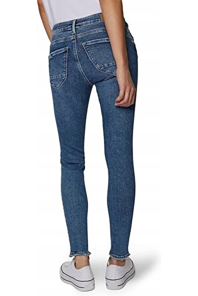 NO BRAND Pantaloni de blugi de damă BLUE ADRIANA cu talie medie, mărimea 29/30