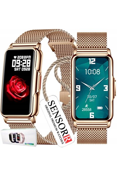 SENSORR Ceas de damă Smartwatch pentru femei Monitor tensiune arterială Monit...
