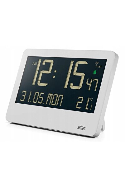 Braun BC14W-DCF - 26,1x17,3cm - ALB - Ceas electronic cu dată și