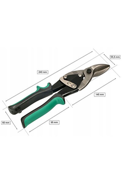 NO BRAND Foarfecă pentru tablă și profil metalic 250 mm, pentru tăiere pe dre...