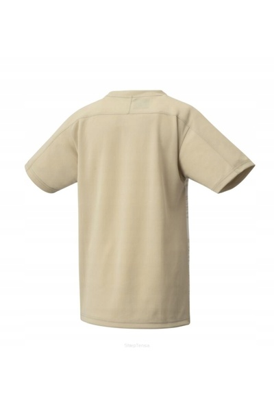 YONEX Tricou de tenis cu guler rotund, bej, XL