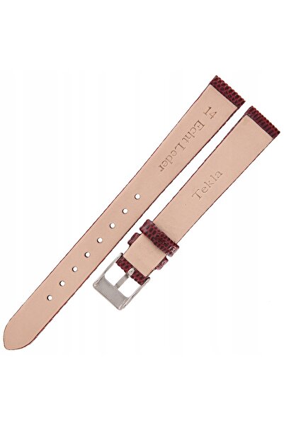 NO BRAND TEKLA J9 - 14mm - Lizard - BURGUNDY - Curea de ceas din piele