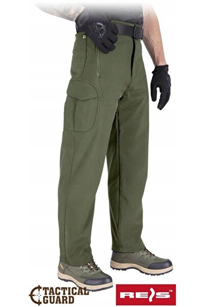 Reis Pantaloni softshell de protecție kaki cu buzunare tactici L.