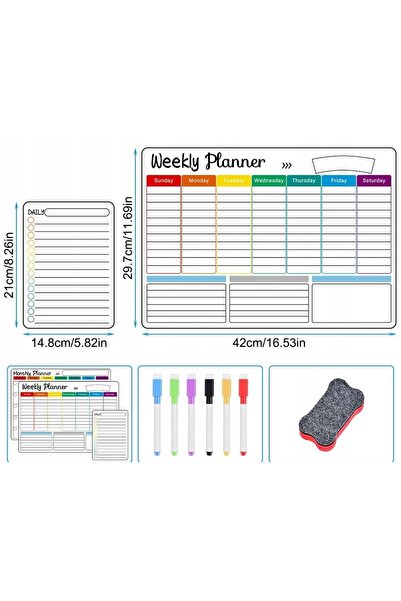 NO BRAND CALENDAR MAGNETIC PENTRU FRIGIDER, 3 PLANURI CU MARKERE