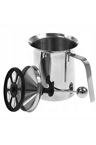 Brunbeste Spumator de lapte portabil de 400 ml, din oțel inoxidabil, cană pen...
