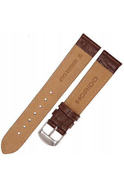 NO BRAND HORIDO 1320 - MARO ÎNCHIS - 18mm - Curea de ceas din piele
