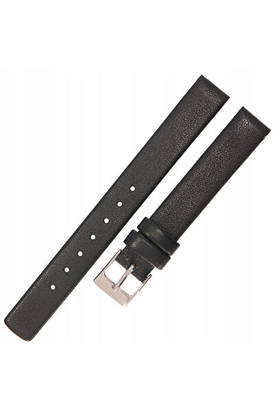 NO BRAND HORIDO 1158 - NEGRU - 12mm - Curea de ceas din piele