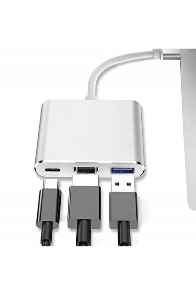 verk group ADAPTOR - ADAPTOR 3-în-1 HUB USB 3.0 USB-C HDMI 4K (4862)