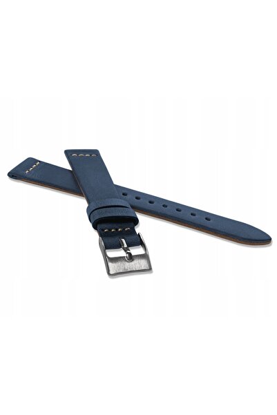 NO BRAND LAVVU Retro LSVUL20 - 20mm - Albastru Marin - Curea de ceas din piele