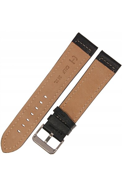NO BRAND HORIDO 0197SL - NEGRU - 24mm - Curea de ceas din piele