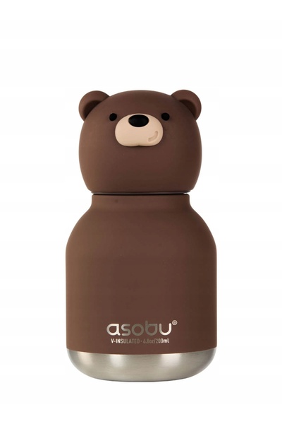 NO BRAND Sticlă termică pentru copii Asobu Bestie Mini – urs brun