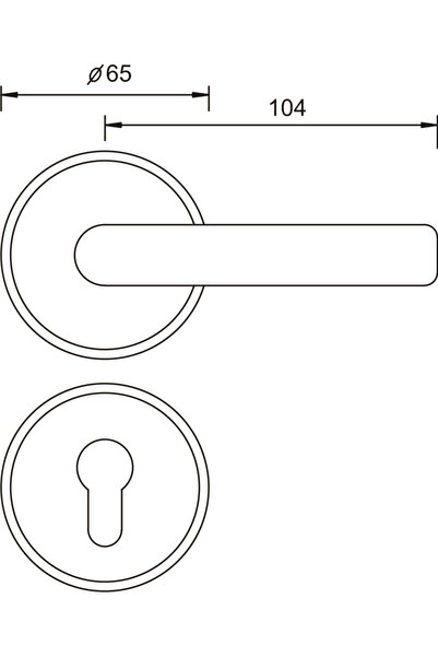 Lob Set mâner ușă complet cu rozete MK202 Assa Abloy