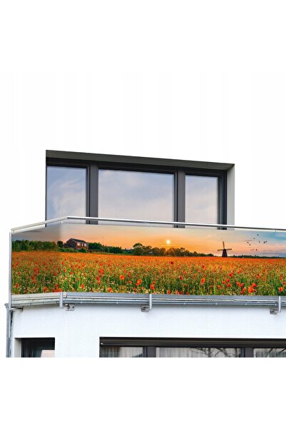NO BRAND Prelată balcon plastic 500 x 85 cm rezistentă la UV