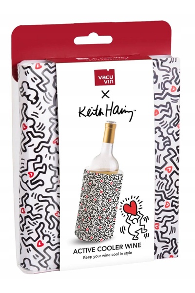 NO BRAND Manșon termoizolant pentru vin Vacu Vin - Keith Haring