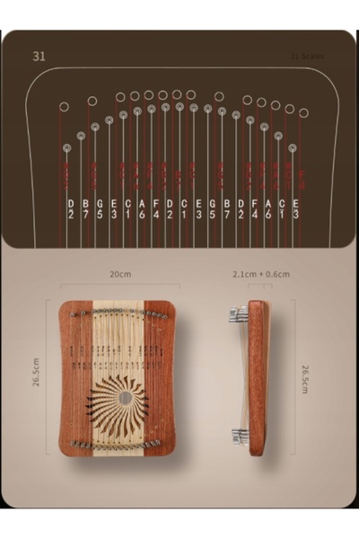 NO BRAND KALYRA 31 STRUN HLURU KL31-MAPLE & ZAMBIANPAD WOOD SET DE JOC EDUCATIV