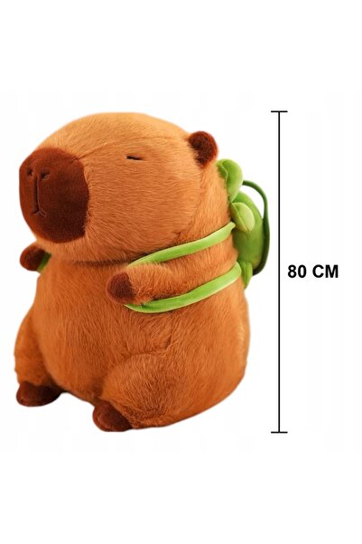 1001DİZAYN Jucărie de pluș mare, figurină animată de pluș Capibara, 80 CM, Ca...