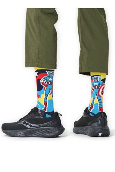 NO BRAND Șosete Happy Socks MARVEL Avengers - albastru / Captain America 36-40