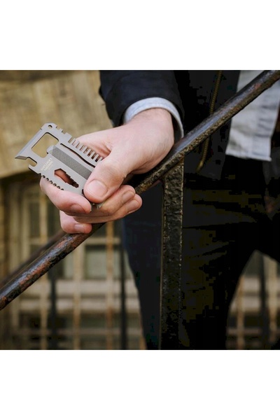 NO BRAND Card multifuncțional 15-în-1 Gentlemen's Hardware Tool din titan