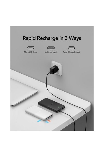 Veger Powerbank (W2060) PD QC3.0 3A 20W 20000 mAh negru