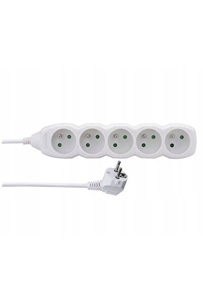 Emoshayoga Prelungitor 10m 5 prize PVC alb 1mm² EMOS P0510