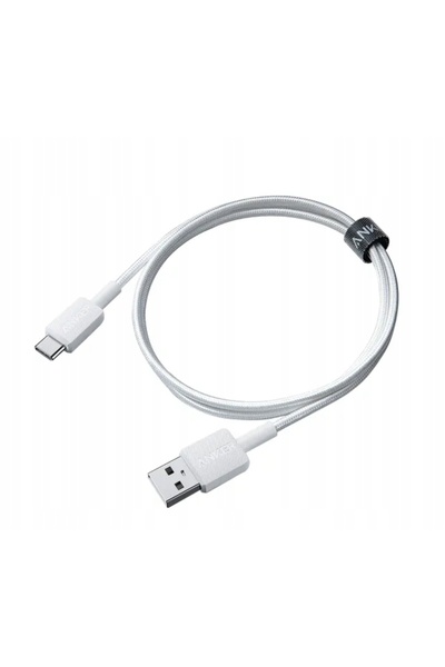 NO BRAND Cablu împletit Anker 322 USB-A - USB-C 0.9m Încărcare rapidă Nailon Alb
