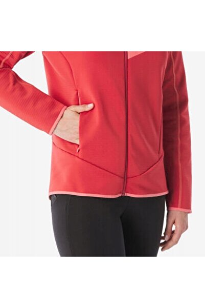 NO BRAND Quechua MH500 jachetă polar fleece turistică de damă cu fermoar
