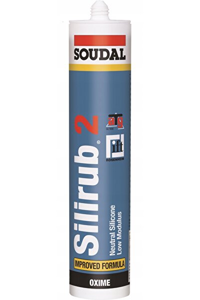 Soudal 2x Silicon Neutru SILIRUB 2 Alb