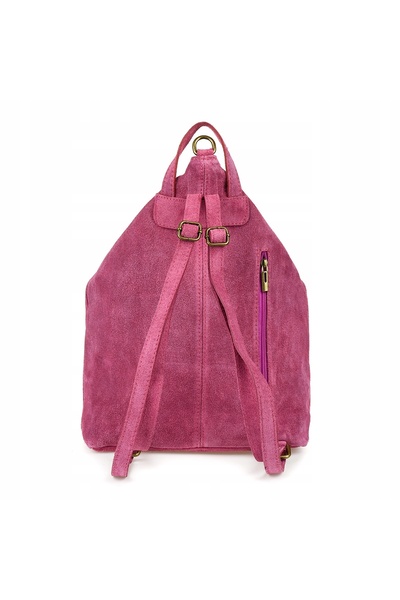 NO BRAND Rucsac de damă din piele de căprioară, mare, italian, format A4, gea...