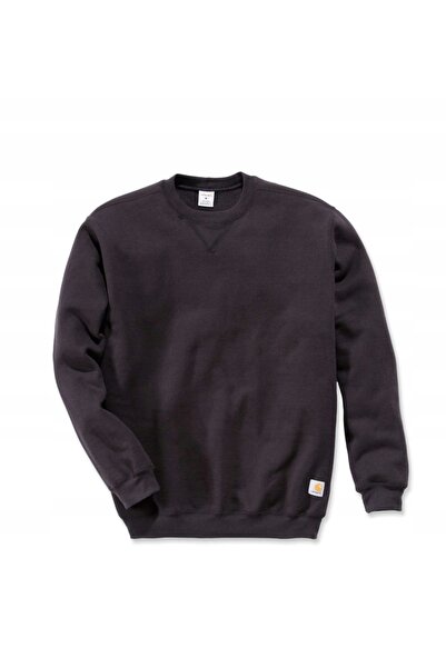 Carhartt Bluză cu guler rotund, greutate medie, neagră |   mărimea XS