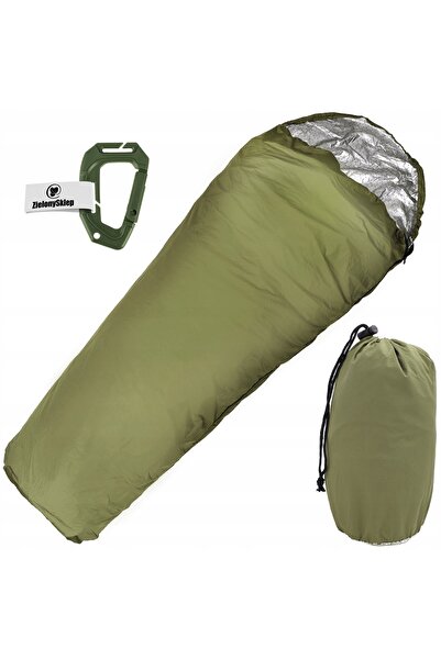 NO BRAND Sac de dormit Mil-Tec tip mumie impermeabil verde 210x78 cm