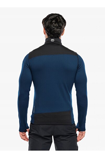 NO BRAND Bluză cu fermoar Ortovox Fleece Light Jacket - deep ocean XXL