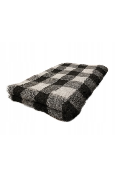 NO BRAND Covoraș antiderapant pentru pat DRY BED 28mm, model grilă gri-negru,...