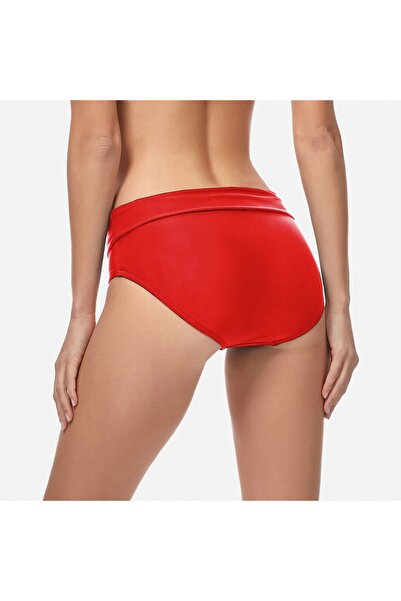NO BRAND Slip de baie cu talie înaltă, parte de jos a bikiniului, Slip-5 Roșu 38