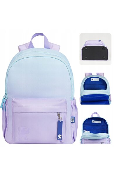 NO BRAND Rucsac școlar cu multiple compartimente, din material Oxford, mov, a...