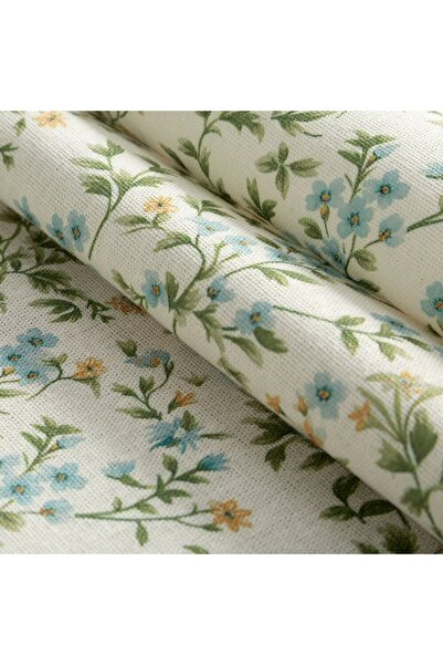 NO BRAND Fată de masă rezistentă la pete TARA 120×220 cm – crem-verde cu flor...