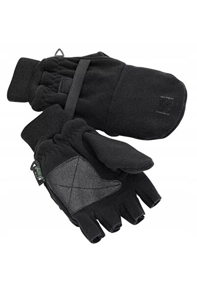 NO BRAND Mănuși din fleece PINEWOOD cu 5 degete și palmă 9109 - Negru - M-L