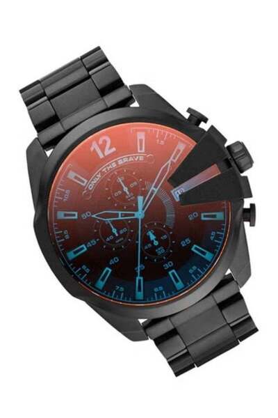 Diesel German Men Mega Chief Round Shape Stainless Steel Chronograph Wrist Wa...