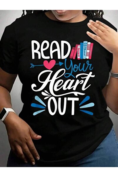 k222 Read Your Heart Out Book Lover Teacher Bookworm Black Graphic T Shirts Tee